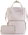Polka Tots Stylish Multifunctional Rainbow Diaper Bag for Mothers Travel With Pouch Peach thumbnail