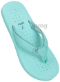 Yoho Lifestyle Ortho Soft comfortable and stylish flip flop Slipper for women ArchFlex Size 7 Aqua Blue thumbnail