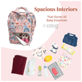 Polka Tots Stylish Multifunctional Rainbow Diaper Bag for Mothers Travel With Pouch Pink thumbnail