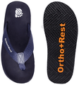 Ortho + Rest M10013 Men slippers with Cushioned Footbed | Soft Comfortable Stylish and Anti Skid Men's Flip-Flops & Slippers Daily Use Navy Blue Size 7 thumbnail