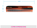 Vega VC2HMC 120 Combo Pack of Pocket Hair Comb Brown thumbnail