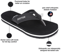 Doctor Extra Soft D24 Orthopaedic | Diabetic | Comfortable | MCR | Flip-Flop for Men Black 7 thumbnail