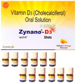 Zynano D3-Cholecalciferol Oral Solution,Vitamin D3 Shots,D3 Liquid,D3 Syrup,Sugar free (5ml each) Alphonso Mango thumbnail
