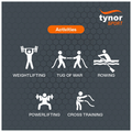 Tynor Tynorgrip Gym Gloves with Support Black & Orange Large thumbnail