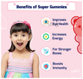 Gritzo Combo Pack of Supermilk 8-12 Yrs Double Chocolate Flavour (1kg) and Super Gummies Multivitamins for Kids Natural Strawberry Flavour (30) thumbnail