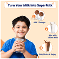 Gritzo Combo Pack of Supermilk 8-12 Yrs Double Chocolate Flavour (1kg) and Super Gummies Multivitamins for Kids Natural Strawberry Flavour (30) thumbnail