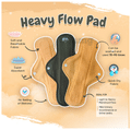 SochGreen Reusable Cloth Pads for Heavy Flow) Medium Green and Orange thumbnail