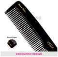Vega HMBC 101 Graduated Black Dressing Handmade Hair Comb thumbnail