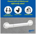 Simon's Grippy Heavy Duty ABS Bathroom and Toilet Grab bar with Anti Slip Finish 50cm Large thumbnail
