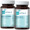 HealthKart Basics Combo Pack of Omega 3 Soft Gelatin Capsule & Multivitamin Film Coated Tablet (90 Each) thumbnail