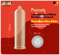 Stout Ultra Ribbed Condom (10 Each) Strawberry thumbnail