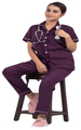 Agarwals Nurse Uniform Softn Comfy Pure Viscose Cotton XXXL Wine thumbnail