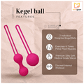 Healthcave Medgram Double Kegel Ball Pelvic Muscle Exerciser and Toner Pink thumbnail