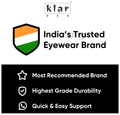 Klar Eye K 1012 Half Rim Rectangle Reading Glasses for Men and Women Shiny Gun Optical Power +0.75 thumbnail
