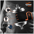 Tynor Tynorgrip Gym Gloves with Support Black & Orange Large thumbnail
