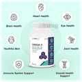 CURESEA Lifesciences Combo Pack of Omega-3 Salmon Fish Oil & Vitamin D3 & K2 MK-7 thumbnail