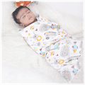 Polka Tots Muslin Cotton Swaddles Rainbow Mist & Hello Baby White thumbnail