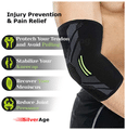 Haxor SilverAge Designer Elbow Support Black Large thumbnail
