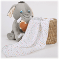 Polka Tots Muslin Cotton Swaddles Mini Hearts & Cupid White thumbnail