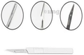 Agarwals Scalpel Handle No-3 with Sai Plus Life Carbon Steel Surgical Scalpel Blades No-11 (50) thumbnail