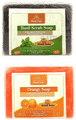 Khadi Pure Combo Pack of Basil Scrub Soap & Orange Soap (125gm Each) thumbnail