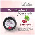 Aravi Organic Beetroot Lip Scrub, Shea Cocoa Butter for Chapped & Pigmented Brightening Lips Scrub thumbnail