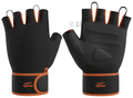 Tynor Tynorgrip Gym Gloves with Support Black & Orange Large thumbnail