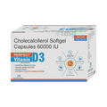 Perfect Vitamin D3 Cholecalciferol 60000 IU Softgel Capsule (5 Strip Each)