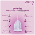 Aarya Premium Medical Grade Silicone Menstrual Cup with Cup Wash (50ml) Small thumbnail