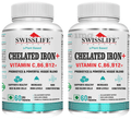 SWISSLIFE FOREVER Chelated Iron + Vitamin C, B6, B12 Veg Capsule (60 Each) thumbnail
