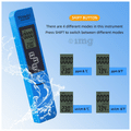 Themisto TDS-40 Digital TDS Meter with Temperature Measurement | 0-9990 ppm, Dual Display, Auto-Lock, Shift & Hold feature Blue thumbnail