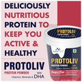 NutraMarck Protoliv Protein Powder | Enriched with DHA | Supports Liver Health, Digestion & Immunity (200gm Each) Delicious Chocolate Sugar Free thumbnail