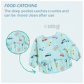 Polka Tots Waterproof Washable Apron Feeding Bibs with Super Absorbent, Soft, Comfortable & Lightweight for Infants Full Sleeves-Car Design thumbnail