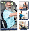 Trajectory Back Support for Chair & Car Seat, Orthopedic Lumbar Support Memory Foam Backrest Cushion - Designed for Back Pain Relief Black thumbnail