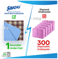 Simon's Reusable & Washable Bed Underpad Stain Mask Brown 33 x 40 cm thumbnail