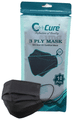 C Cure 3 Ply Anti Pollution Disposable Face Mask (10 Each) Black thumbnail