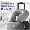 Trajectory Travel Neck Pillow Rest Cushion with 5 Years Warranty for Travel and Sleeping in Plane Flight Car Train Airplane for Sleeping for Orthopedic Cervical Pain for Men & Women Grey thumbnail