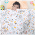 Polka Tots Muslin Cotton Swaddles Rainbow Mist & Hello Baby White thumbnail