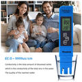 Themisto TDS-40 Digital TDS Meter with Temperature Measurement | 0-9990 ppm, Dual Display, Auto-Lock, Shift & Hold feature Blue thumbnail
