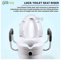 Entros SC7060I Raised Toilet Seat with Armrest for Handicap & Elderly thumbnail