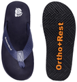 Ortho + Rest M10013 Men slippers with Cushioned Footbed | Soft Comfortable Stylish and Anti Skid Men's Flip-Flops & Slippers Daily Use Navy Blue Size 8 thumbnail