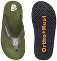 Ortho + Rest M10013 Men slippers with Cushioned Footbed | Soft Comfortable Stylish and Anti Skid Men's Flip-Flops & Slippers Daily Use Olive Size 10 thumbnail