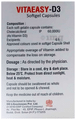 Vitaeasy-D3 Softgel Capsule thumbnail