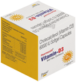Pharmazain Life Sciences Cholecalciferol (Vitamin D3) 60k Softgel Capsules (5 Strip Each) thumbnail