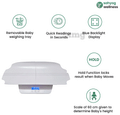 Sahyog Wellness Digital Baby, Infant, Toddler & Adult Weighing Scale for Home Weighs Upto 100 Kgs White thumbnail
