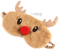 Jenna Fur Sleeping Eye Mask for Insomnia, Meditation, Puffy Eyes and Dark Circles Deer Red thumbnail