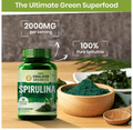 Vlado's Himalayan Organics Spirulina Vegetarian Capsule | Green Super Food for Weight Management thumbnail