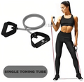 Healthtrek Single Toning Resistance Tube Grey 20 Lbs thumbnail