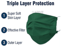 Mowell Washable & Reusable 2 Layer Elastic Earloop Face Mask Green thumbnail