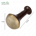 HealthAndYoga FootEase Bronze Kansa Vatki with Wooden Handle thumbnail